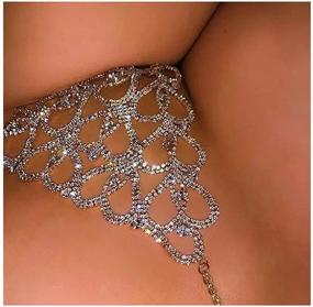 img 4 attached to Nieeweiy Jewelry Rhinestone Underwear Blingbling Women's Jewelry for Body Jewelry