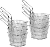 🍟 eyourlife 8-piece stainless steel fry basket set for restaurant, cafe table food serving - french fry serving baskets & mini square chicken wings holder logo