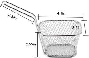 img 3 attached to 🍟 Eyourlife 8-Piece Stainless Steel Fry Basket Set for Restaurant, Cafe Table Food Serving - French Fry Serving Baskets & Mini Square Chicken Wings Holder