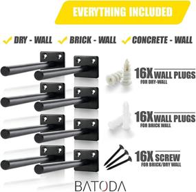 img 3 attached to 📚 BATODA - Solid Steel Floating Shelf Bracket (8 pcs) - Hidden Brackets for Floating Wood Shelves - Blind Shelf Supports – Screws and Wall Plugs Included (Shelf NOT Included)