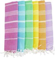 🏖️ havluland (set of 6) - premium turkish cotton beach towels: soft, absorbent, and quick-drying oversized bath towels - sand-free blanket logo