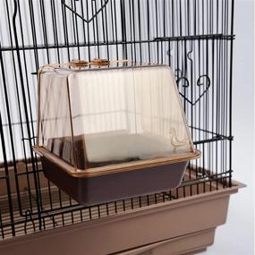 img 3 attached to 🐦 Saim Bird Bath Box with Universal Clips: The Ultimate Bird Cage Hanging Bath for Parrots - Shower Accessories Included