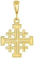 solid yellow crusaders jerusalem pendant logo