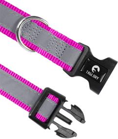 img 1 attached to 🐶 Taglory Reflective Dog Collar: 7 Colors, Quick Release Buckle, Training Collar for Dogs