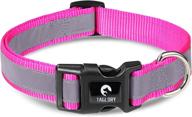 🐶 taglory reflective dog collar: 7 colors, quick release buckle, training collar for dogs logo