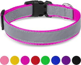 img 2 attached to 🐶 Taglory Reflective Dog Collar: 7 Colors, Quick Release Buckle, Training Collar for Dogs