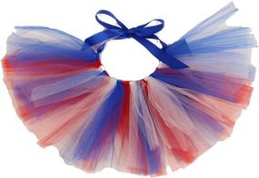 img 2 attached to Handcrafted USA Flag Colors Mesh Tutu for Dogs - Pawpatu Red, White, Blue