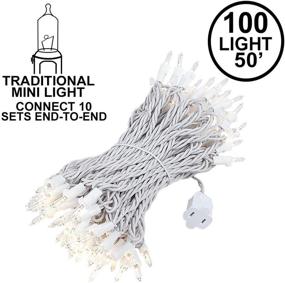 img 3 attached to 🎄 Commercial Grade Heavy Duty Christmas Mini Light Set by Novelty Lights, Inc. - Clear, White Wire, 100 Lights, 50' Long, Connects 10 (Standard is Connect 5)