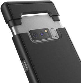 img 1 attached to 📱 Samsung Galaxy Note 8 Protective Phone Cover - Encased Case with Belt Clip and Holster (SlimShield Series) - Smooth Black