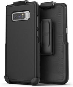 img 4 attached to 📱 Samsung Galaxy Note 8 Protective Phone Cover - Encased Case with Belt Clip and Holster (SlimShield Series) - Smooth Black