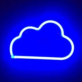 img 4 attached to 🌟 DANIDEER Led Cloud Neon Sign: A Unique Blue Glow Lamp for Wall Decoration - Perfect Gift for Kids, Boys, and Girls on Any Occasion