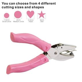 img 3 attached to Mini Circle Metal Single Handheld Hole Paper Punch Punchers - Jeemitery 1/16 Inch - Soft-Handled for Tags, Clothing, Tickets