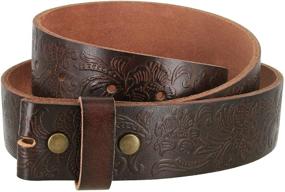 img 3 attached to 👔 Premium Western Floral Engraved Tooling Leather Men's Accessories: Perfect for Belts