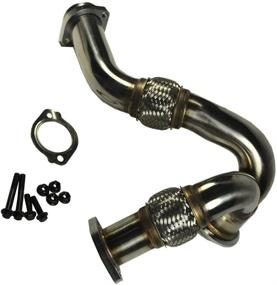 img 2 attached to 🚀 Enhance Power and Performance with JDMSPEED New Turbocharger Y-Pipe Up Pipe Kit 679-011 for Ford 6.0L Powerstroke Diesel 2003-2007