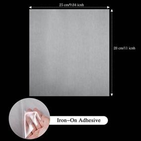 img 2 attached to 🧵 10-Pack of 11x 9.85 Inches Double-Sided Iron-on Adhesive Patches for Easy Patch Adhesion