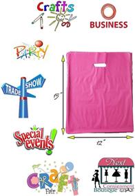 img 3 attached to 🛍️ 40 Durable Pink Merchandise Bags 12X15 with Die Cut Handles - Glossy Finish, Anti-Stretch, 100% Recyclable for Retail Store, Birthday Party Favors, Handouts, and More by Best Choice (Pink, Pack of 40)