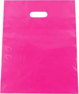 🛍️ 40 durable pink merchandise bags 12x15 with die cut handles - glossy finish, anti-stretch, 100% recyclable for retail store, birthday party favors, handouts, and more by best choice (pink, pack of 40) logo