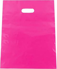 img 4 attached to 🛍️ 40 Durable Pink Merchandise Bags 12X15 with Die Cut Handles - Glossy Finish, Anti-Stretch, 100% Recyclable for Retail Store, Birthday Party Favors, Handouts, and More by Best Choice (Pink, Pack of 40)