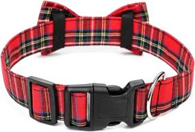 img 3 attached to Cute Medium Dog Collars for Women and Girls - Personalized, Soft and Durable Bowtie Collar for Large Big Dogs