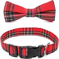 cute medium dog collars for women and girls - personalized, soft and durable bowtie collar for large big dogs logo