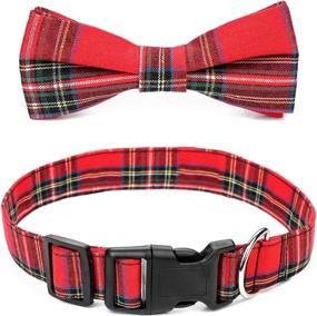 img 4 attached to Cute Medium Dog Collars for Women and Girls - Personalized, Soft and Durable Bowtie Collar for Large Big Dogs