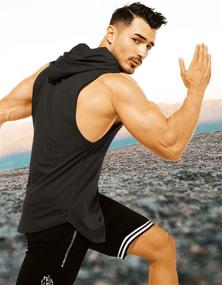 img 2 attached to Magift Hoodies Bodybuilding Workout Sleeveless Men's Clothing for Active