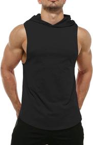 img 4 attached to Magift Hoodies Bodybuilding Workout Sleeveless Men's Clothing for Active