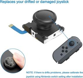 img 1 attached to Upgraded Veanic Replacement Joystick Analog Thumb Stick for Nintendo Switch Joy-Con Controller - Includes Y00, Cross Screwdriver, Pry Tools + 2 Thumbstick Caps