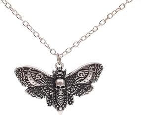 img 4 attached to 🦋 SanLan Skull Butterfly Pendant Necklace with Dead Moth Head Insect Jewellery