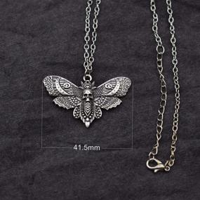 img 1 attached to 🦋 SanLan Skull Butterfly Pendant Necklace with Dead Moth Head Insect Jewellery