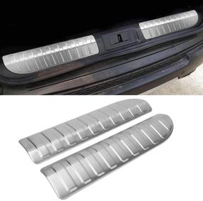 img 3 attached to 🚗 Stainless Steel Rear Bumper Cover Trim Set for Land Rover Range Rover Sport 2014-2018