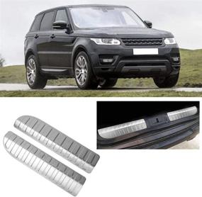 img 2 attached to 🚗 Stainless Steel Rear Bumper Cover Trim Set for Land Rover Range Rover Sport 2014-2018