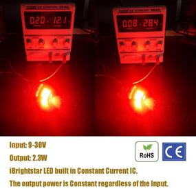 img 2 attached to 🔴 Ultra Bright iBrightstar 9-30V LED Bulbs - Perfect Replacement for Tail Brake Lights, Brilliant Red