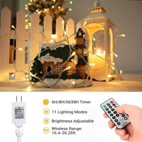 img 2 attached to BrizLabs 115ft 300 LED Color Changing Fairy String Lights - Warm White & Multicolor Christmas Tree Lights, 11 Modes, Dimmable Plug-in Light with Remote for Indoor Outdoor Xmas Decor