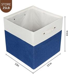 img 2 attached to 📦 WANMEI Foldable Storage Bin: Sturdy Fabric Basket Cube with Handles for Organizing - 4 Pack