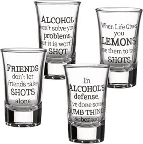 img 4 attached to Lillian Rose Clear Shot Glasses Set 4-Pack, 1.5oz - Enhance Your Party Experience!