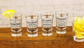 img 1 attached to Lillian Rose Clear Shot Glasses Set 4-Pack, 1.5oz - Enhance Your Party Experience!