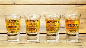 img 2 attached to Lillian Rose Clear Shot Glasses Set 4-Pack, 1.5oz - Enhance Your Party Experience!