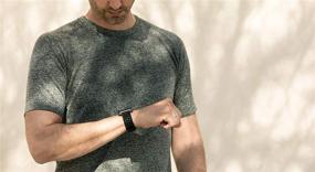 img 1 attached to Official Fitbit Versa Family Accessory Band: Sport Black Large - Improve Your Fitness with Fitbit