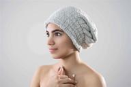 👑 super absorbent microfiber hair drying turban - reusable luxury head wrap for long, curly, wet hair - ideal for women and girls - includes free makeup remover eraser towel (grey) logo