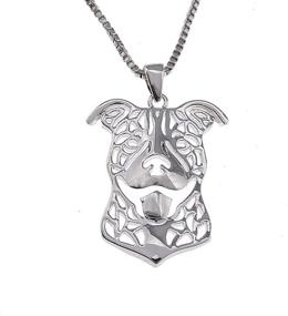 img 3 attached to 🐶 Exquisite Sterling Silver Pit Bull Necklace and Earrings Set - A Perfect Gift for Proud Pit Moms and Dog Lovers!