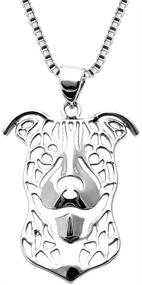 img 1 attached to 🐶 Exquisite Sterling Silver Pit Bull Necklace and Earrings Set - A Perfect Gift for Proud Pit Moms and Dog Lovers!