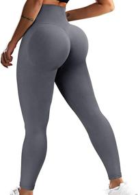 img 4 attached to 🍑 RUUHEE Women's Peach Lift Seamless High Waist Scrunch Butt Yoga Pants Tights