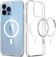 📱 spigen ultra hybrid mag [anti-yellowing technology] - white iphone 13 pro max case (2021) - enhanced for magsafe compatibility logo