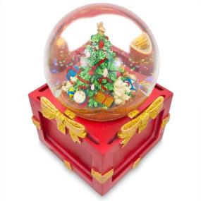img 2 attached to Музыкальная фоторамка со снежным шаром и Рождественской ёлкой - дизайн с четырьмя сторонами с водяным шаром.