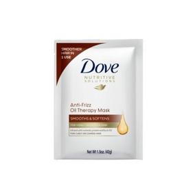 img 3 attached to 💆 Dove Anti-Frizz Oil Smooth Hair Mask, 1.5 oz (Set of 2)