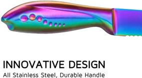 img 1 attached to WELLSTAR Зазубренная нержавеющая сталь Удобный титан