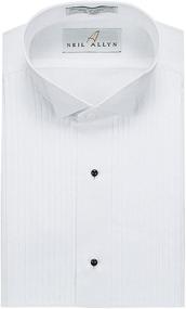 img 2 attached to 👔 Premium Blend Tuxedo Shirt Collar: Polyester Cotton Perfection