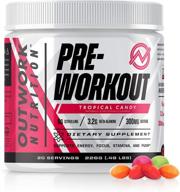 🏋️ boost your workouts with outwork nutrition: pre-workout supplement with nootropics - energize your mind and body with scientifically backed formula (tropical candy, 226 grams) logo