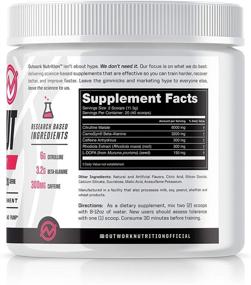 img 3 attached to 🏋️ Boost Your Workouts with Outwork Nutrition: Pre-Workout Supplement with Nootropics - Energize Your Mind and Body with Scientifically Backed Formula (Tropical Candy, 226 Grams)